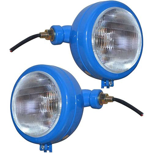 Tractor Headlights Assemblies 12v Compatible With David Brown 700 800 900 1200 1400 Series MF 35 35X 65 765 Case IH/Ford 2000, 3000 2N 9N 8N/Tractor B275 B250 B414 B444 Light Blue Replacement Part