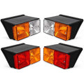 12v Front Side Indicator and Rear Tail Indicator Turn Signal Lamp Flasher Combination Light Assembly Set for Case IH | Fiat | Ford New Holland Tractor D3NN13405B D3NN13N32