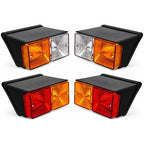 12v Front Side Indicator and Rear Tail Indicator Turn Signal Lamp Flasher Combination Light Assembly Set for Case IH | Fiat | Ford New Holland Tractor D3NN13405B D3NN13N32